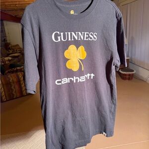 Carhartt Black Tee with Gold Shamrock